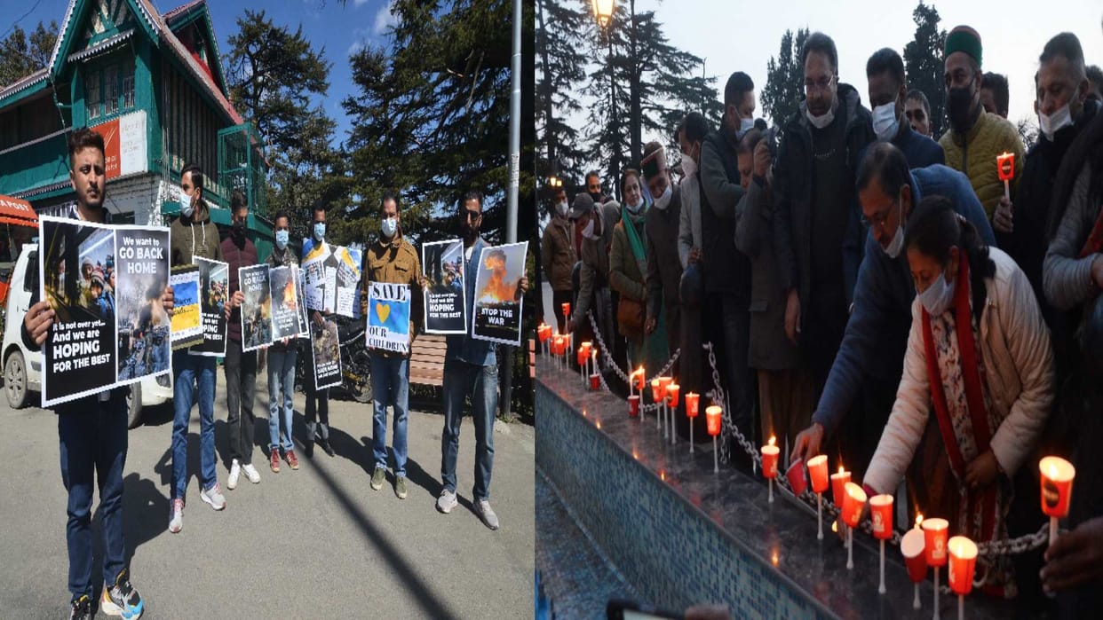 Ukraine crisis: Parents appeal to CM to bring back students in Shimla, Congress takes out candle march