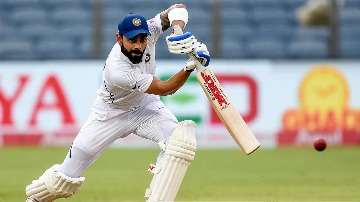 Virat Kohli is 38 runs away from completing 8000 test runs to Join Sachin tendulkar and sunil Gavaskar
