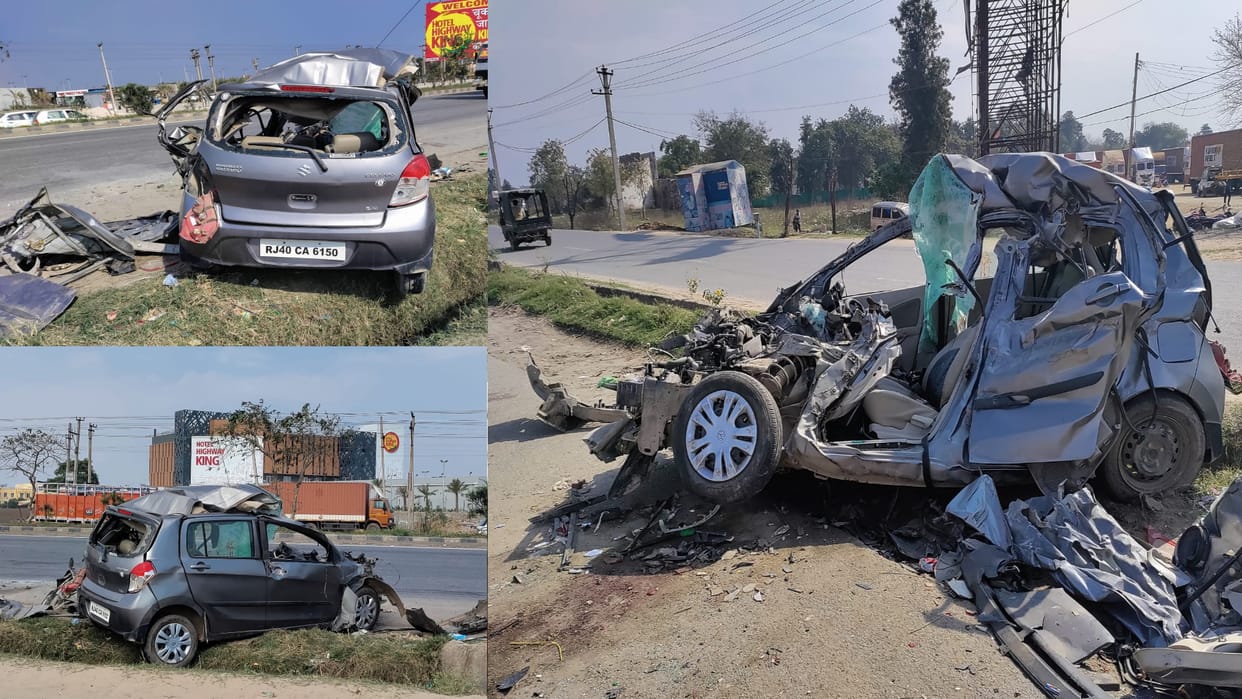 gurugram tragic road accident Nine killed in two separate road accidents
