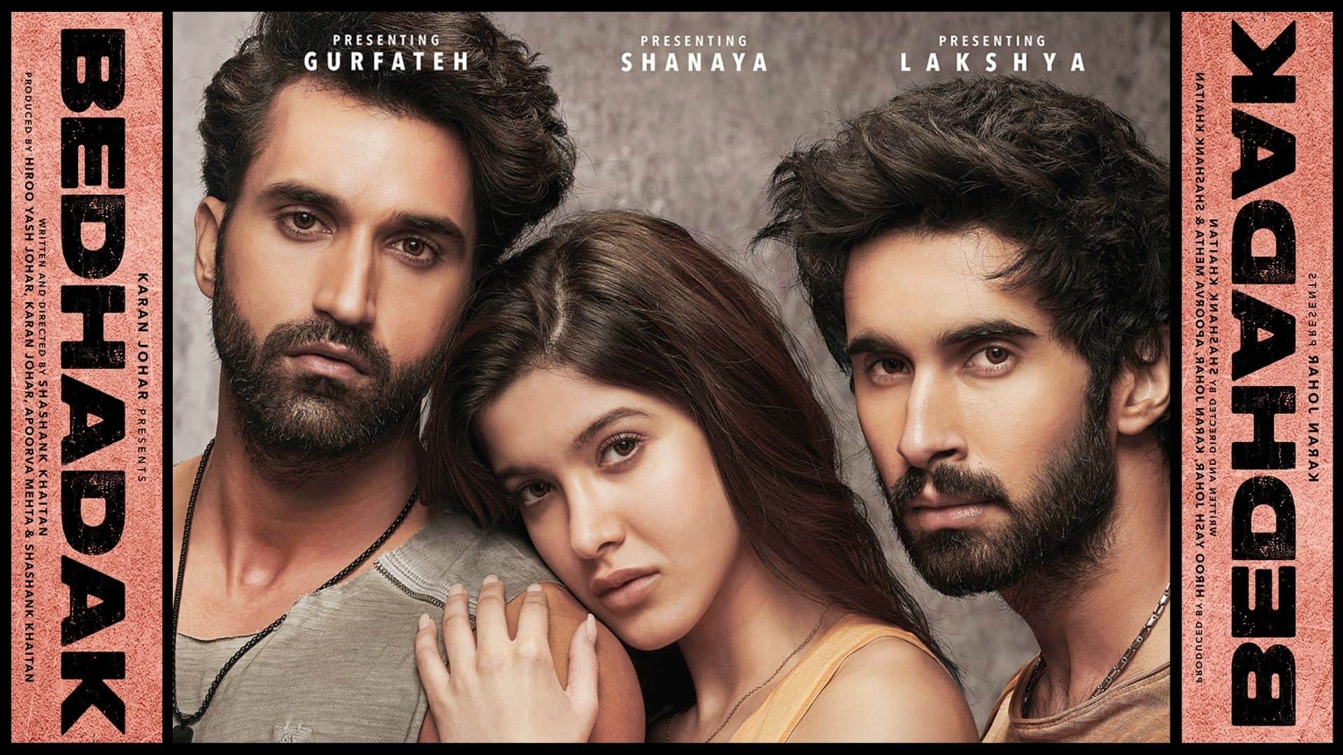 Bedhadak Announcement karan johar launches three new faces Shanaya Kapoor, Gurfateh Pirzada and lakshya Lalwani
