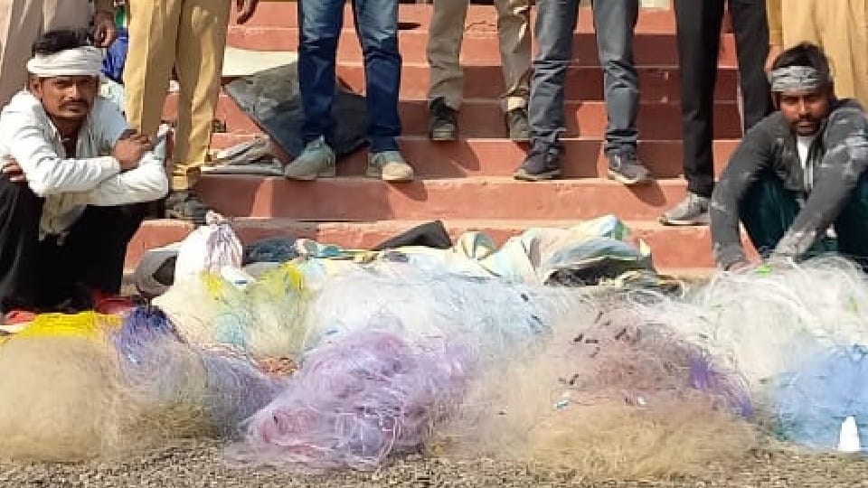 Rajasthan news Dholpur Forest Department team caught two poachers