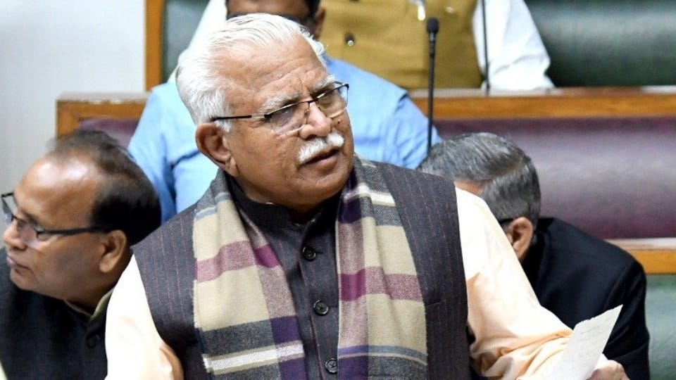 Press Conference of Haryana CM Manohar Lal