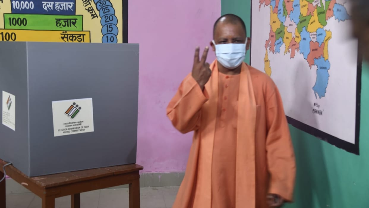 UP Chief Minister Yogi Adityanath says after casting his vote We will win over 80 percent seats