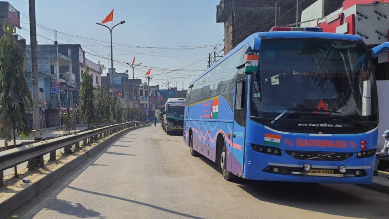 Indo-Nepal friendship buses parked on border during polling
