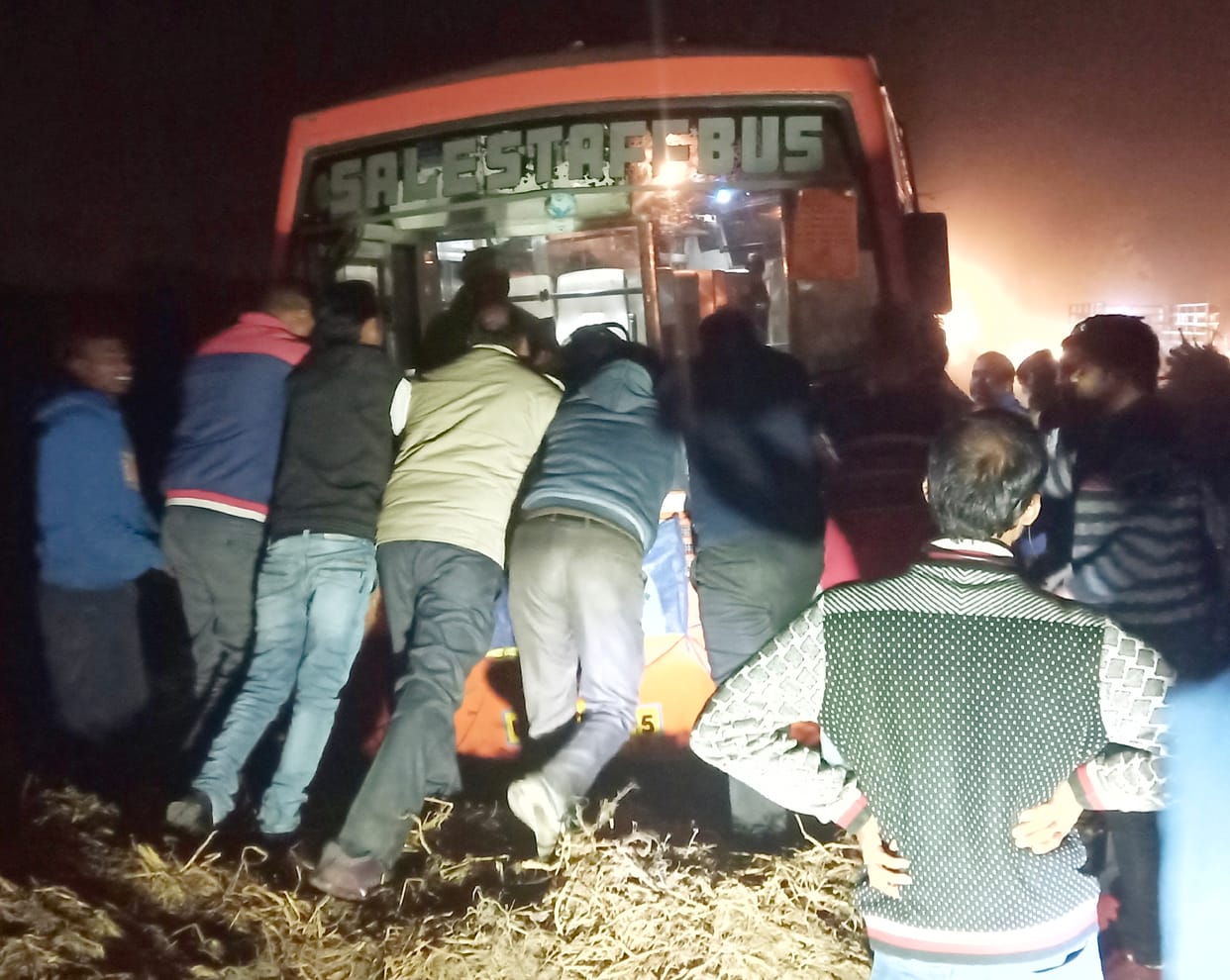 The jam happened near Bhainsi bridge... the passersby got upset