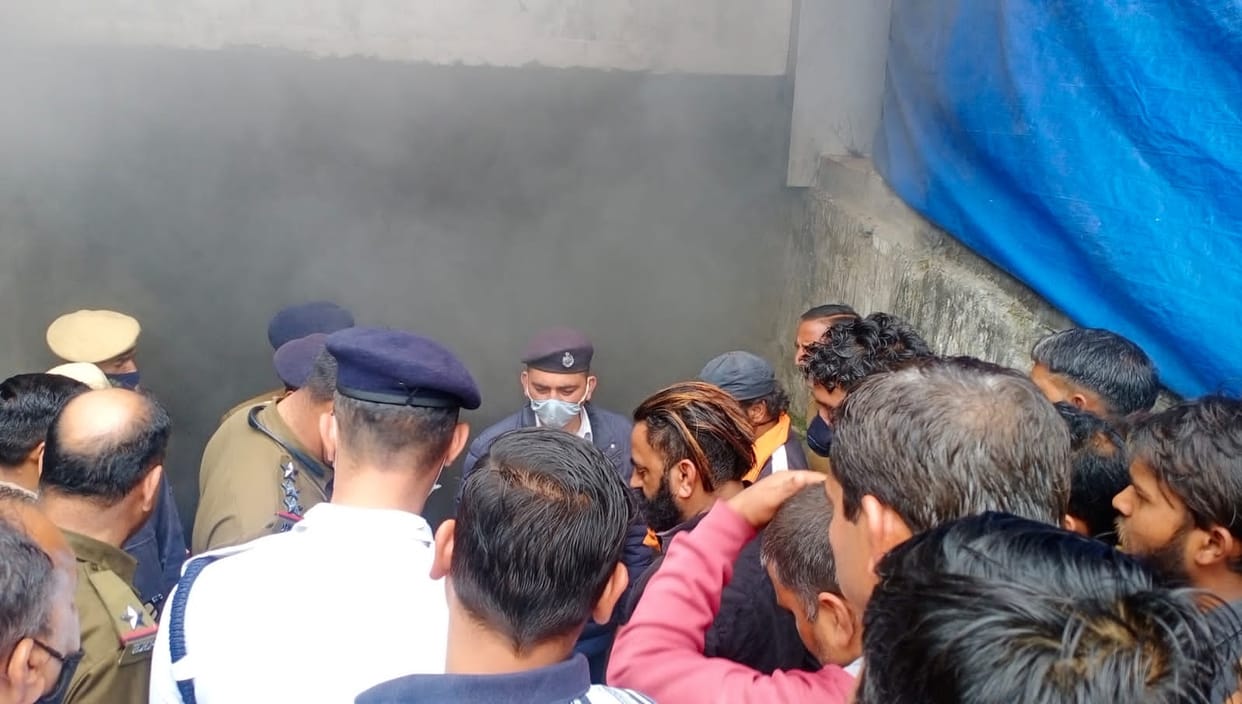 Fire, car and bike ashes in private hotel basement