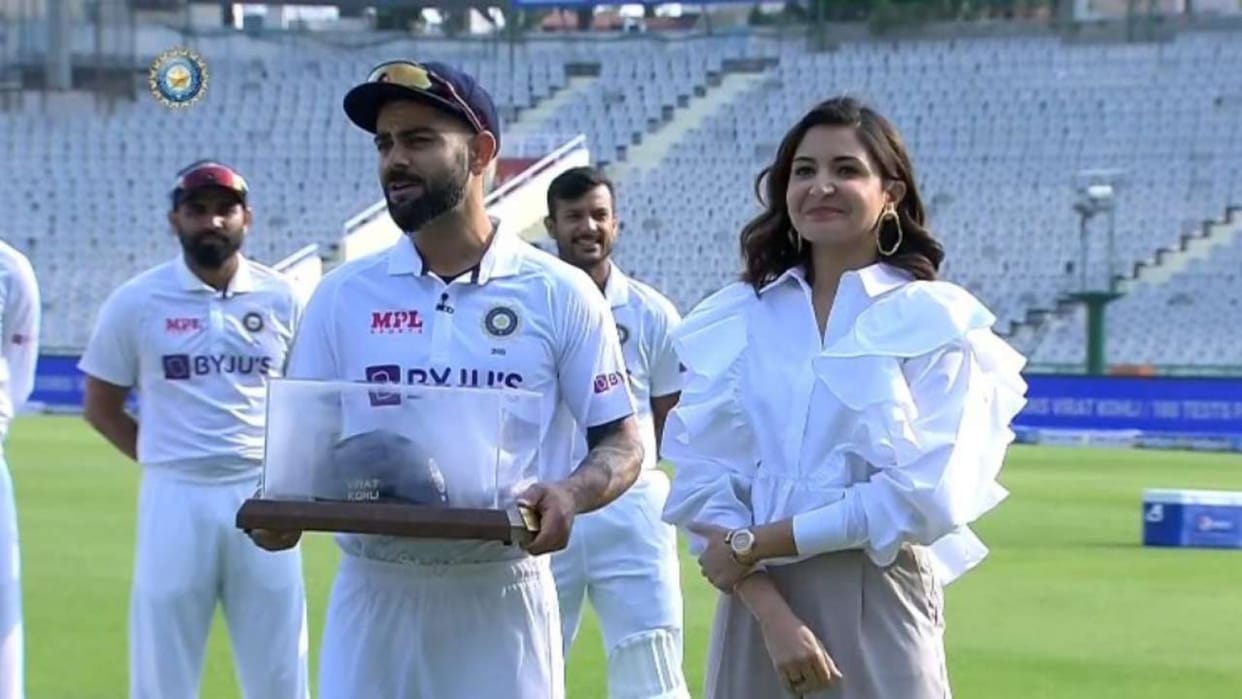 Anushka Sharma trolled for joining Virat Kohli during cricketer's 100th Test felicitation