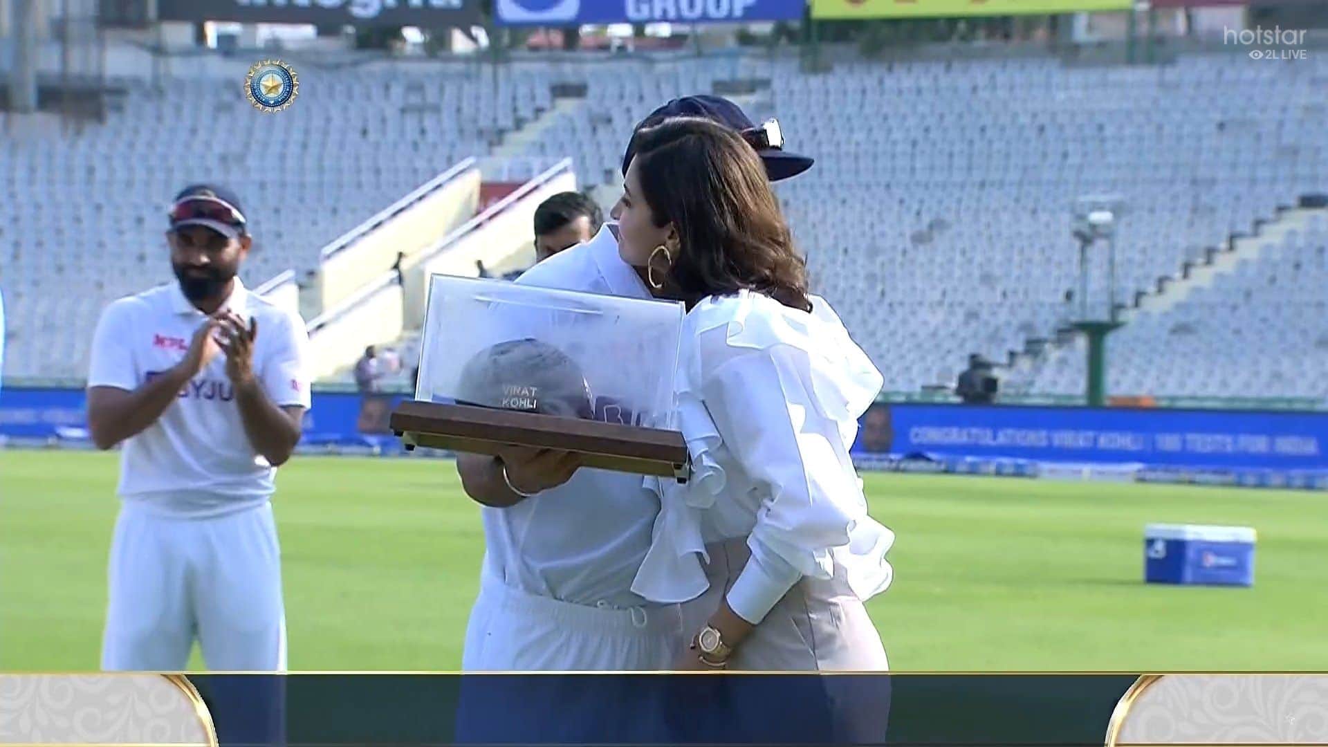 Anushka Sharma trolled for joining Virat Kohli during cricketer's 100th Test felicitation