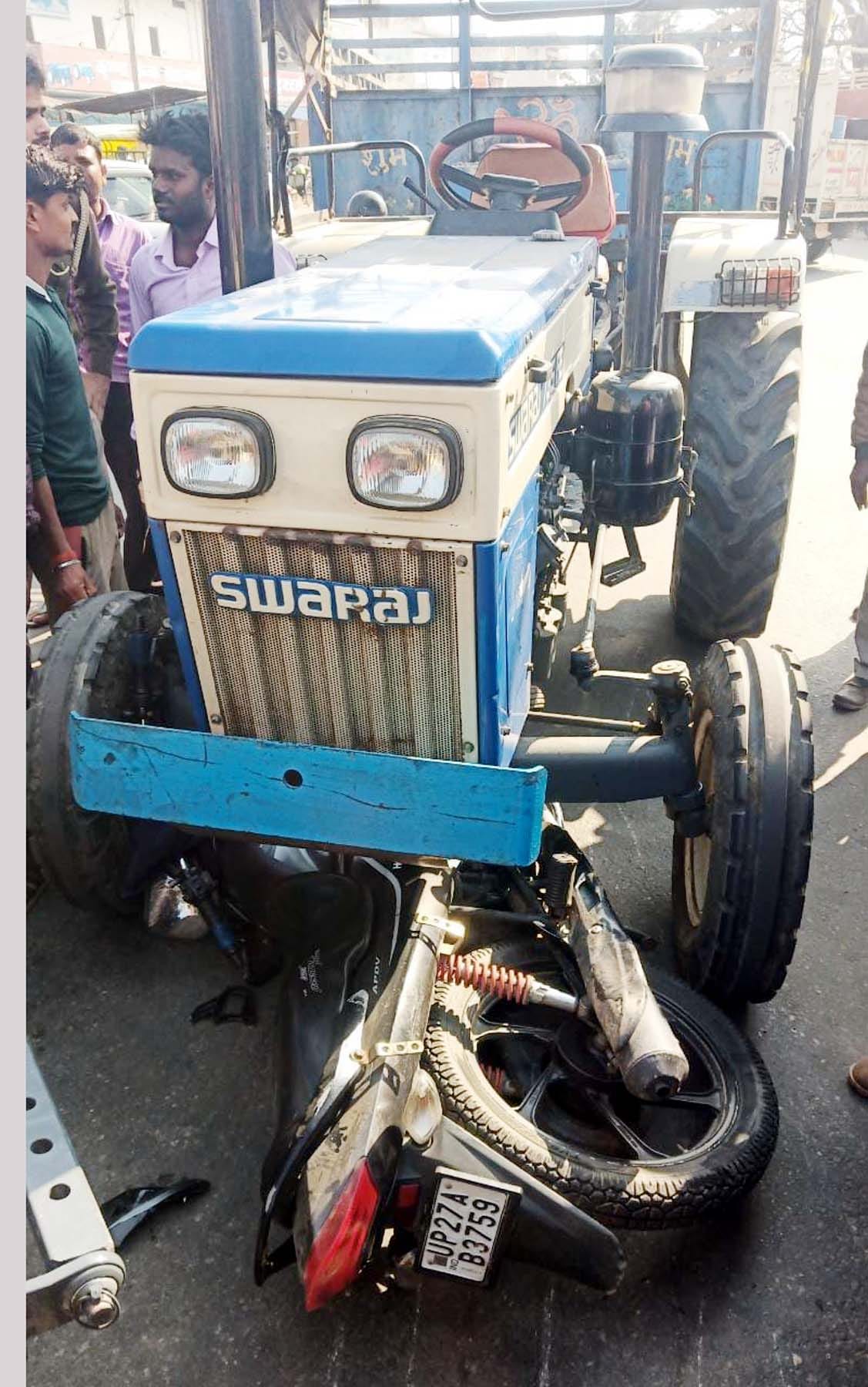 Teacher injured in tractor collision