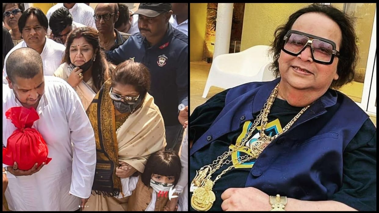 Disco King Bappi Lahiri’s ashes immersed in Hooghly in the presence of bappa lahiri, wife Chitrani and daughter Rema Lahiri