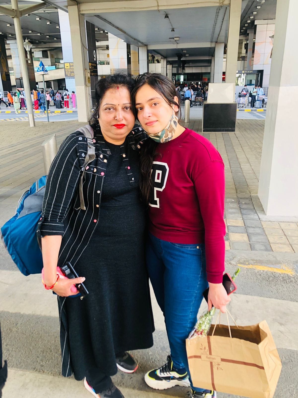 Mother got emotional after hugging her daughter safely