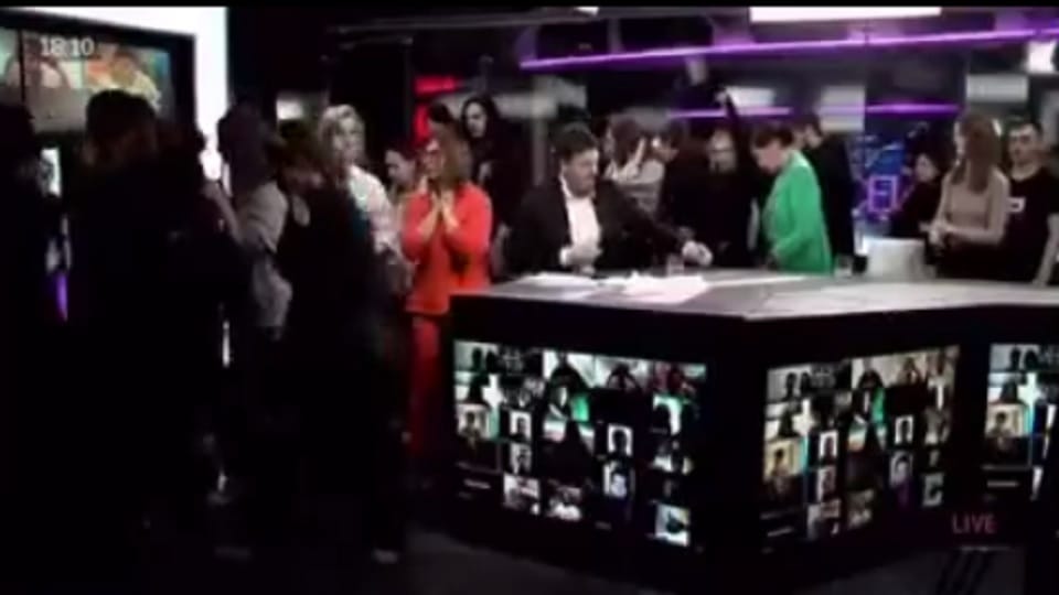No To War, Entire Staff Of Russian TV Channel Resigns Live On-Air