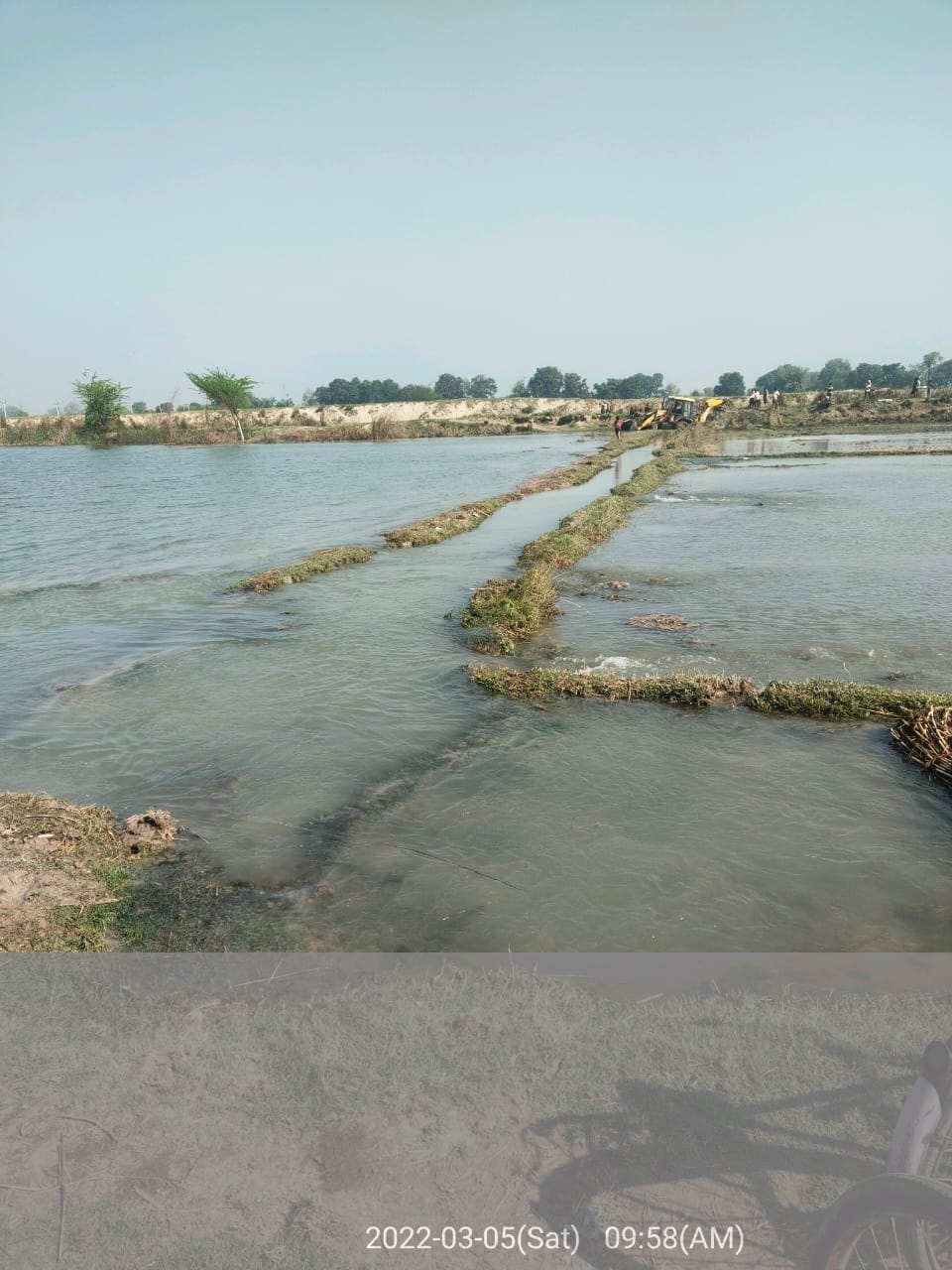 Due to Baba overflow, the track was cut, the crop was submerged