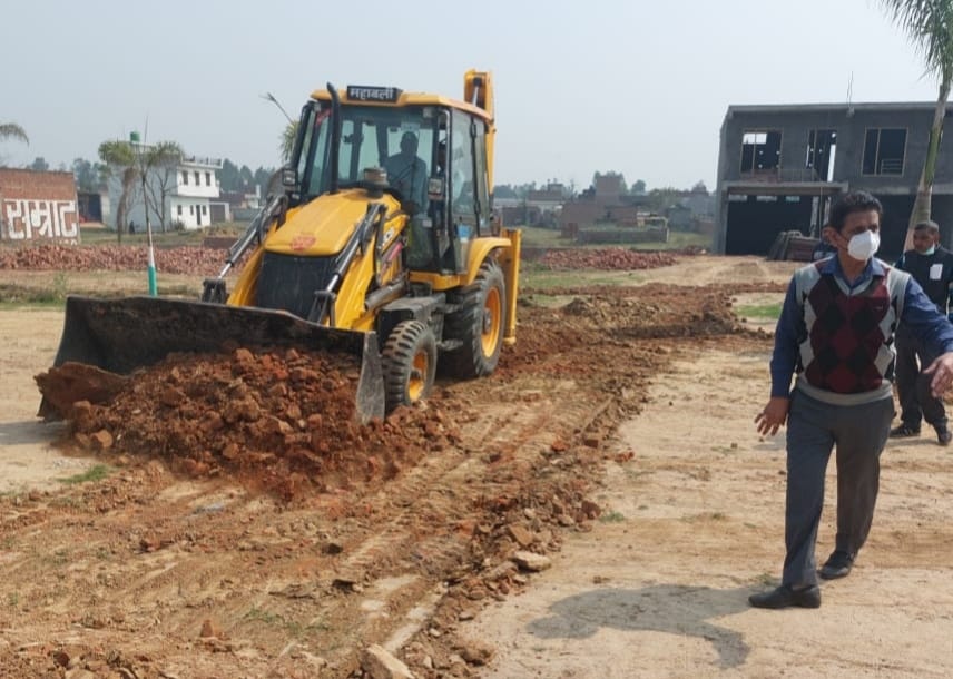 Illegal colony land of Khurd Burd, illegal construction seal