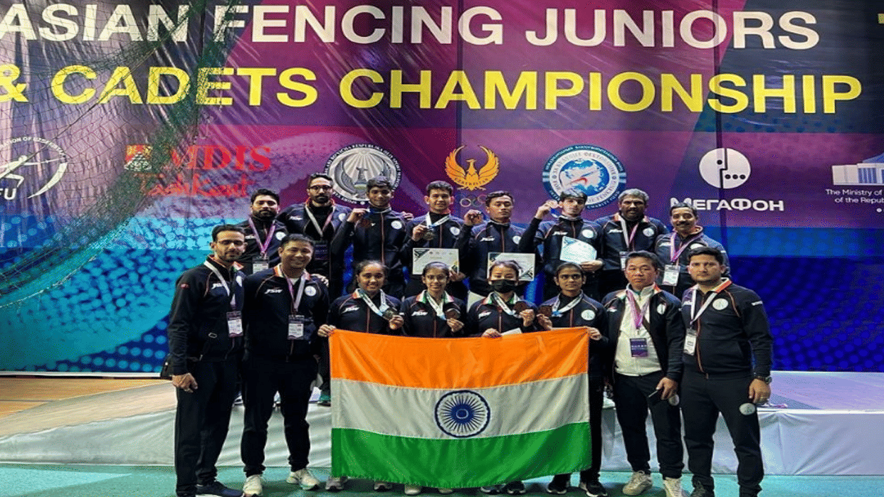 Indian fencers wins nine medals including two silver in Asian Junior and Cadet championships