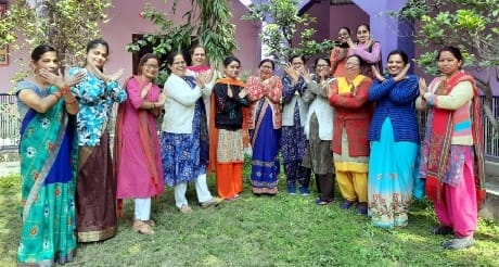 Women and girls are sharing photos by showing 'break the boy' symbol
