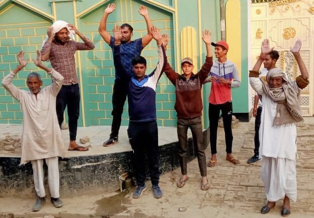Demonstration of angry villagers of Rehna