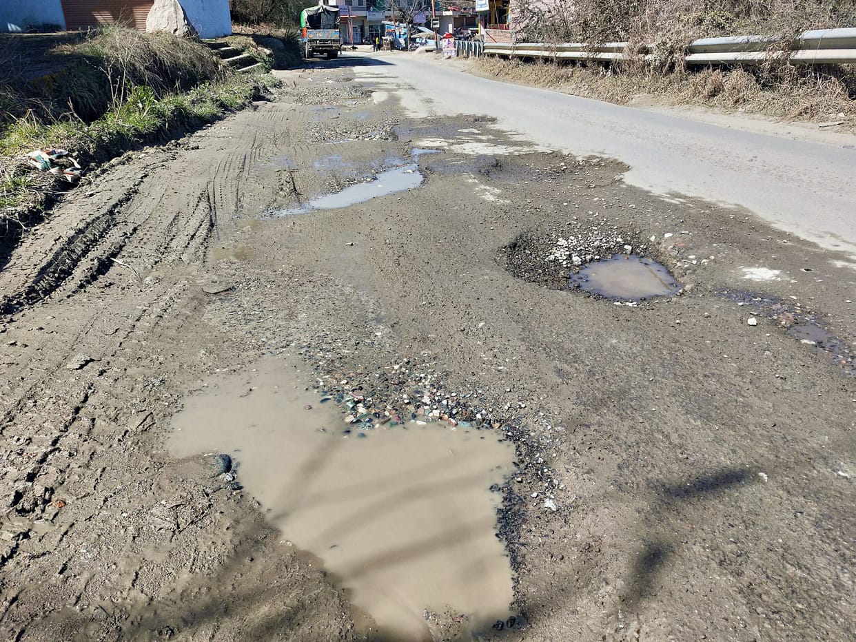 191 potholes within two kilometer radius in national highway