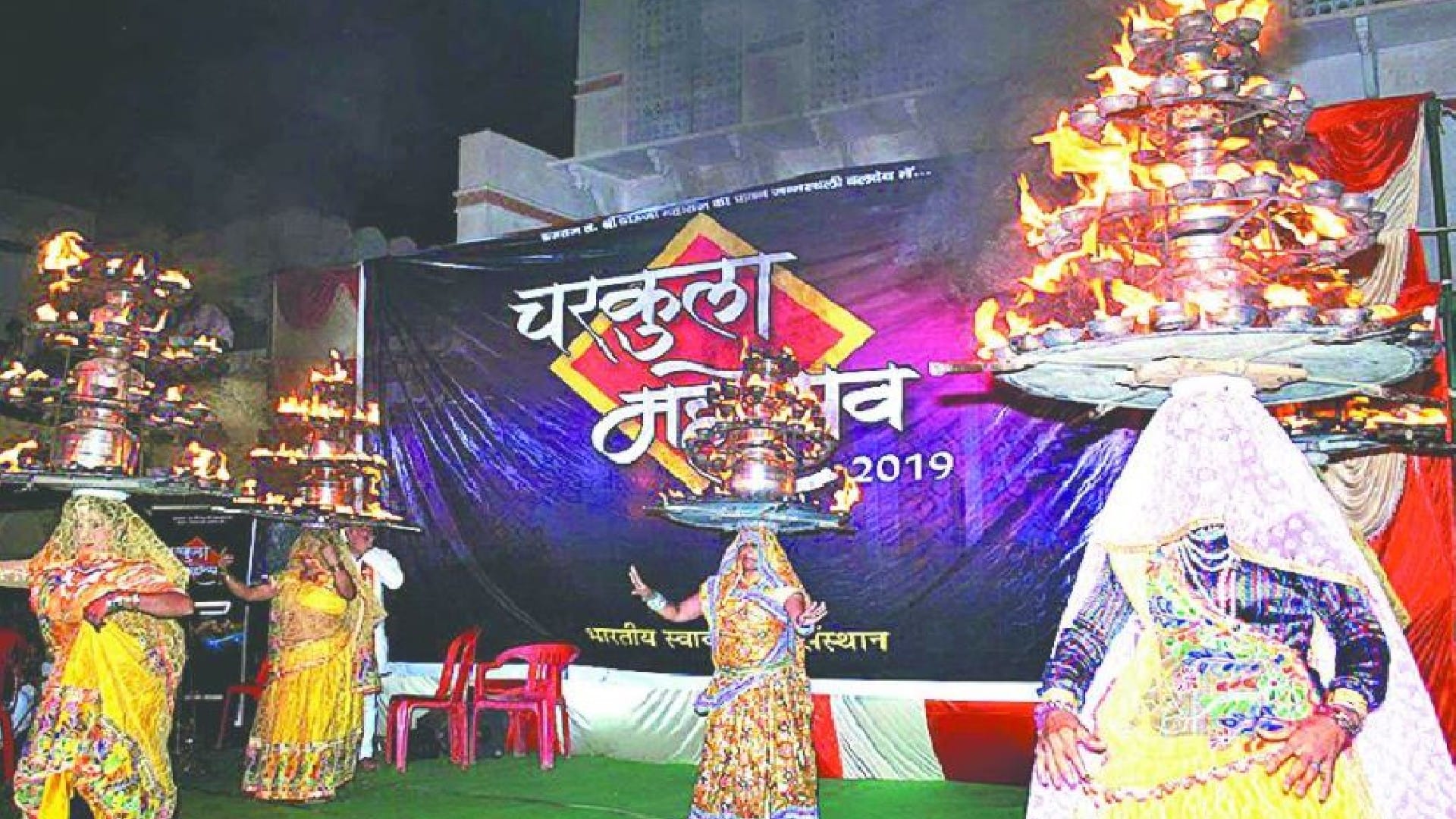Holi 2022 Women perform Charkula dance on Holi in Mathura