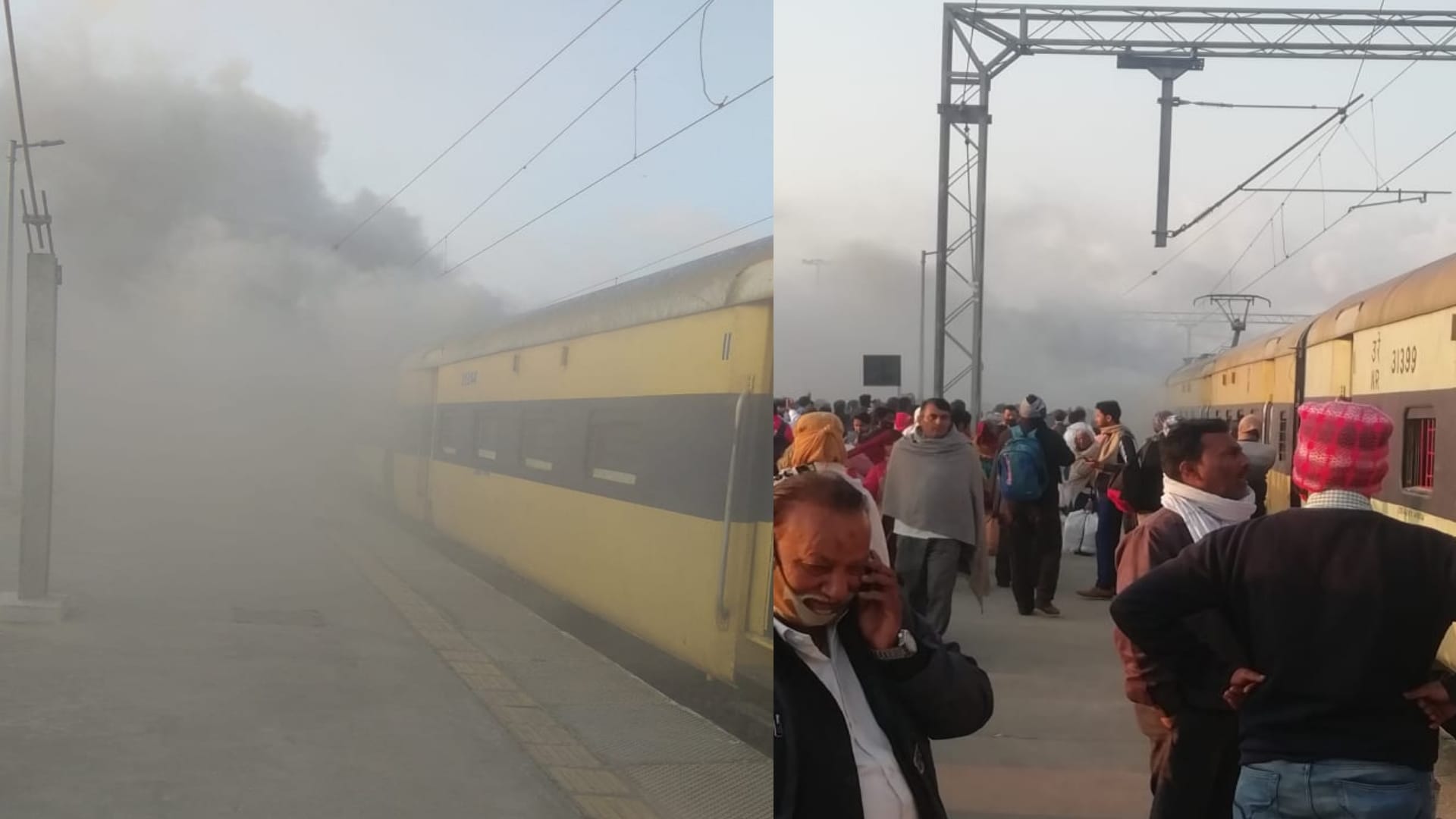 Meerut News: fire set in Saharanpur delhi-passenger train see photos