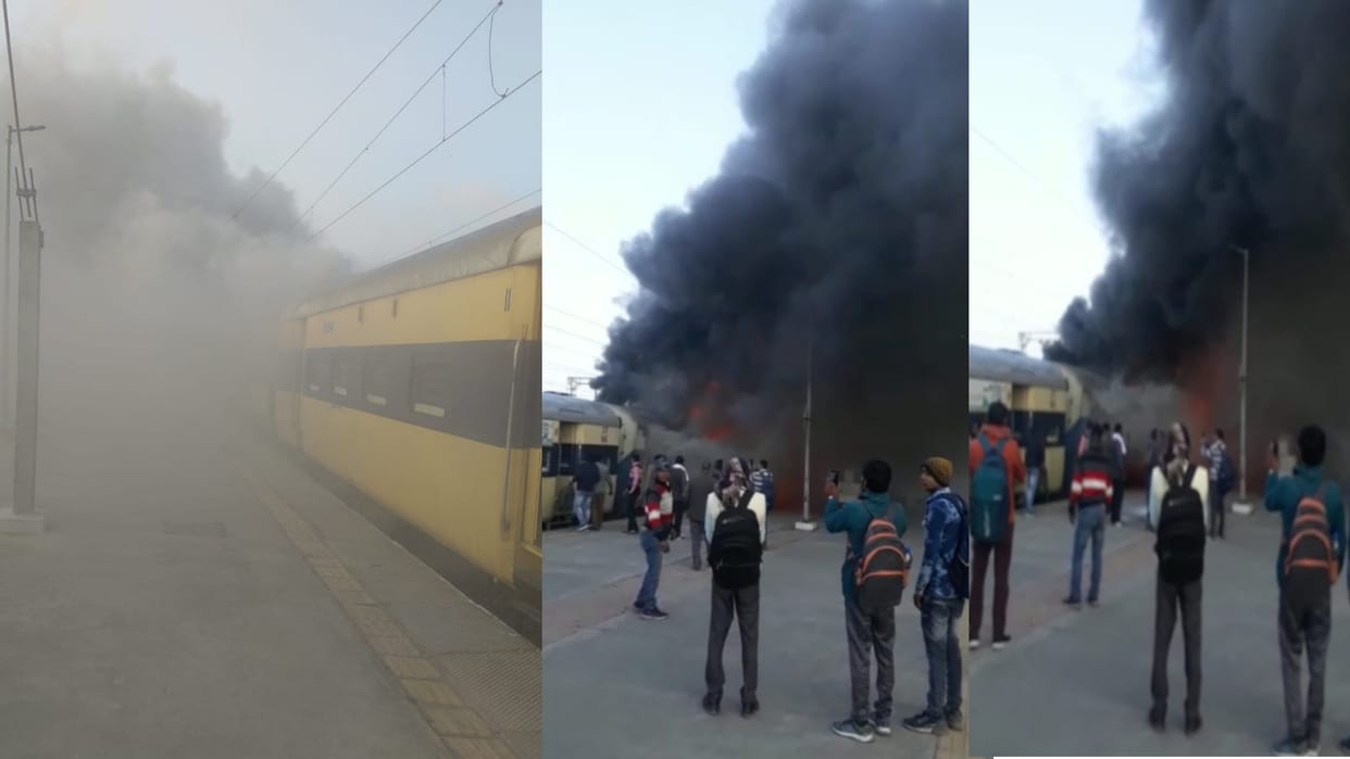 Fire breaks out in Saharanpur-Delhi passenger train in Meerut