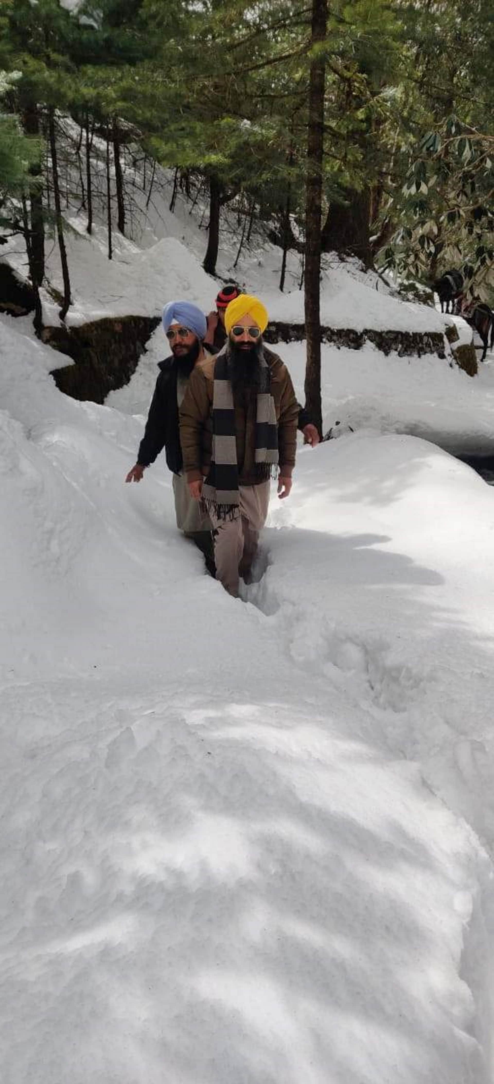 Uttarakhand: Ten km faith path of Hemkund Sahib covered with snow,  team went for inspection had to return, Seee photos...