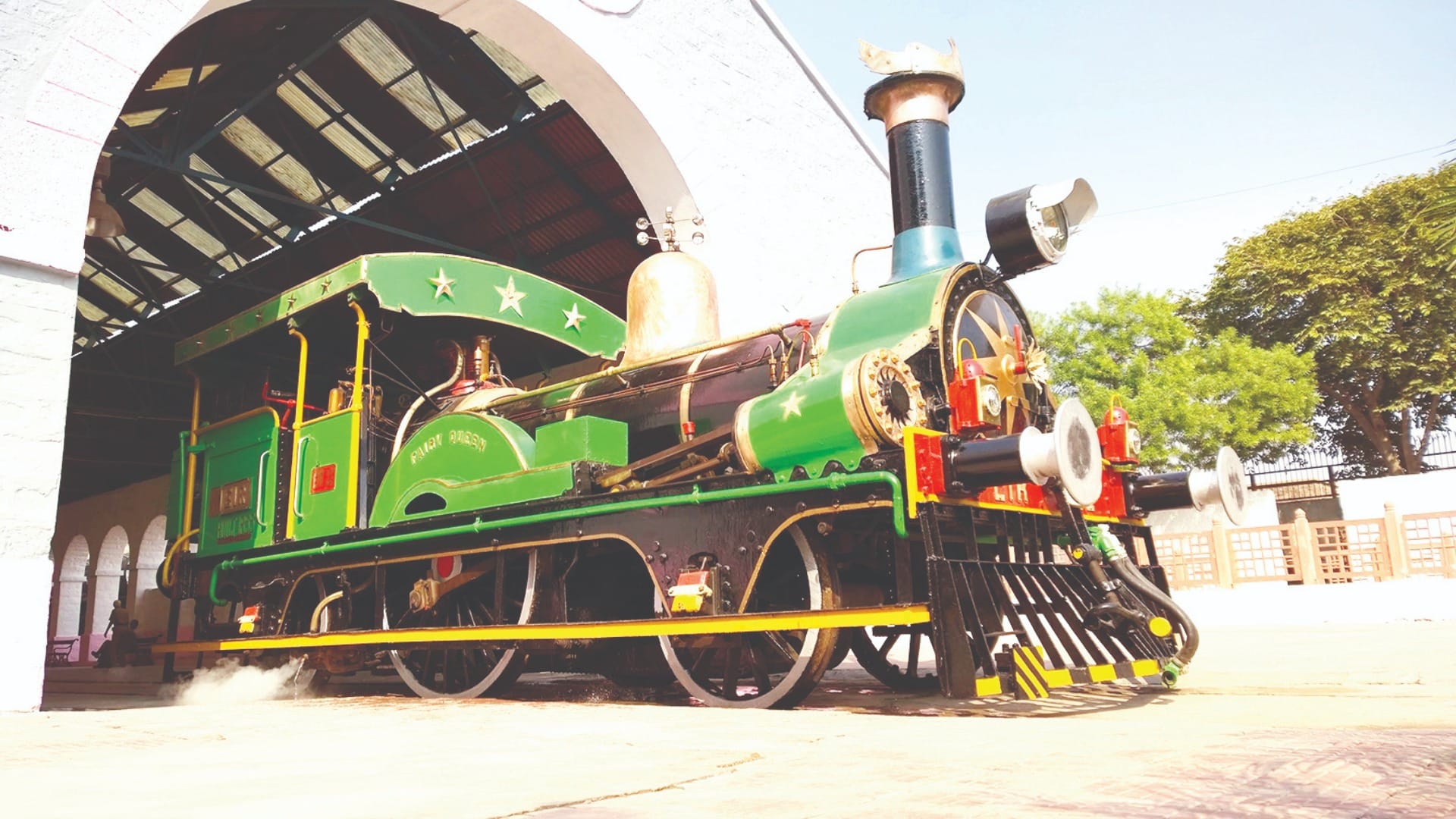 History of old steam engines located in the loco shed in Rewari, Haryana