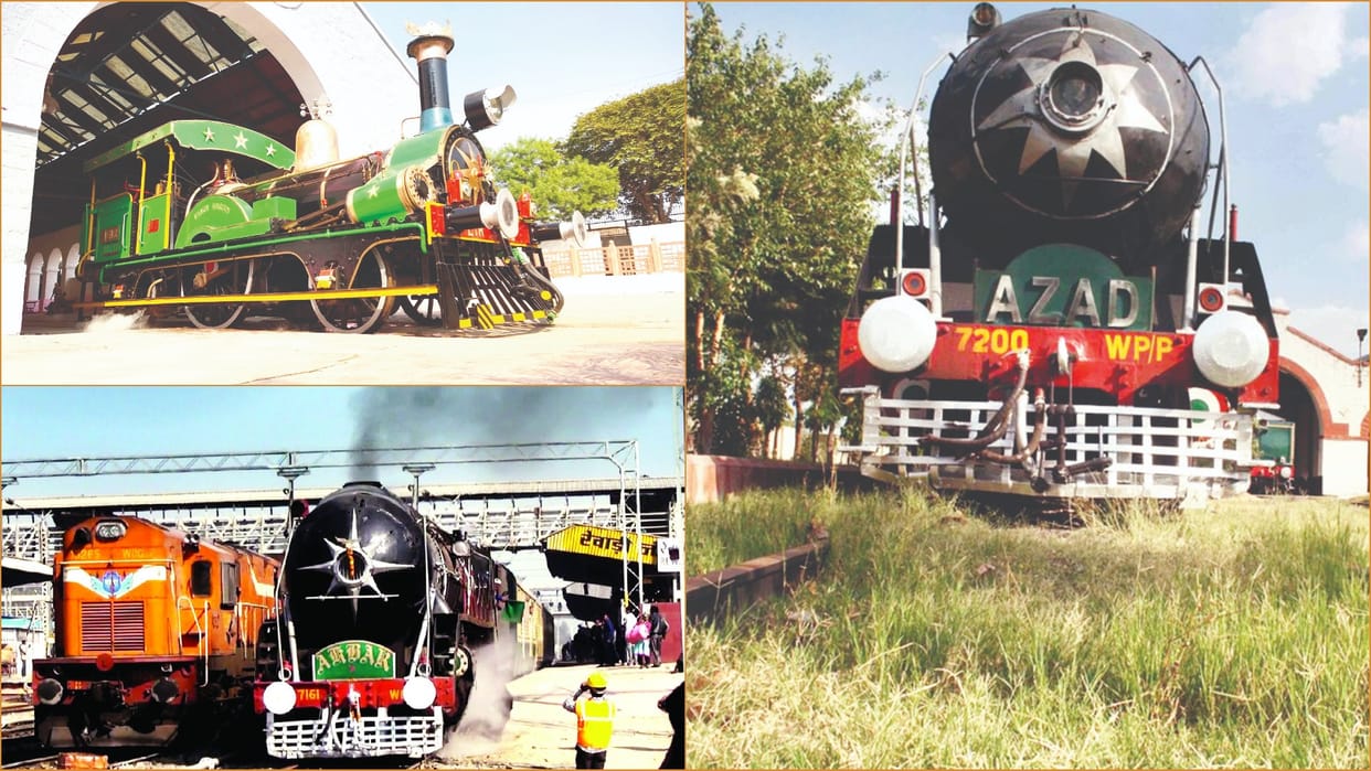 History of Old steam engines located in the loco shed in Rewari of Haryana
