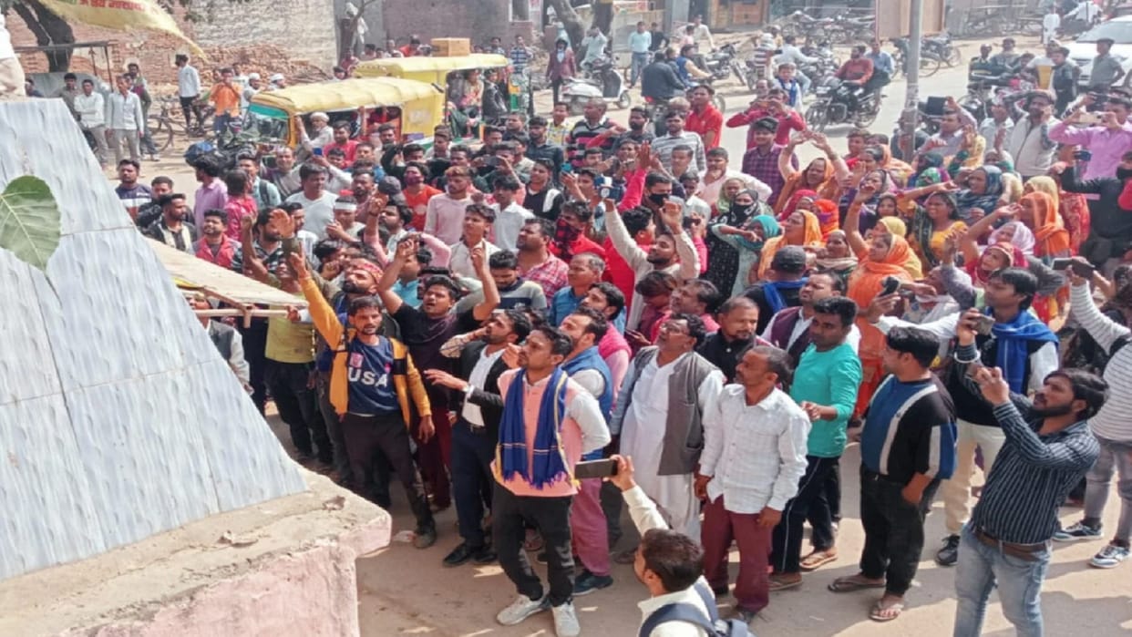 Saharanpur News: Uproar over sooting the poster of Bhimrao Ambedkar