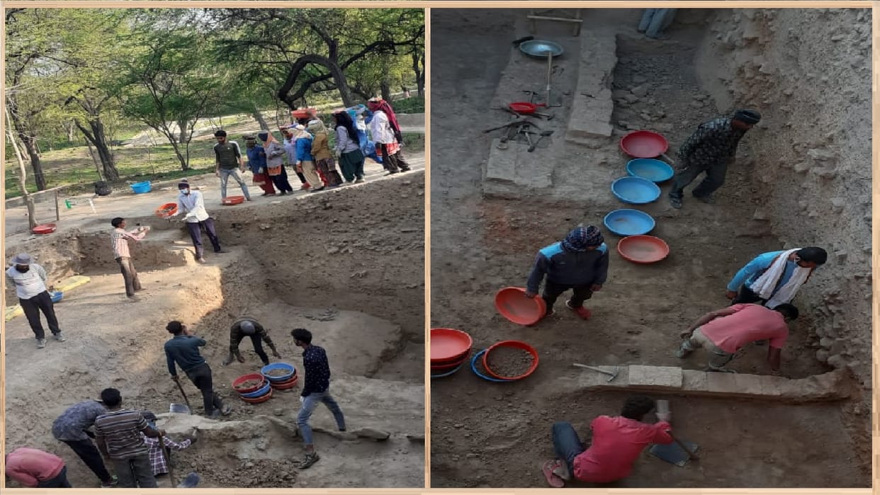 2300 year old remains found in excavation of Pandav mound in Hastinapur