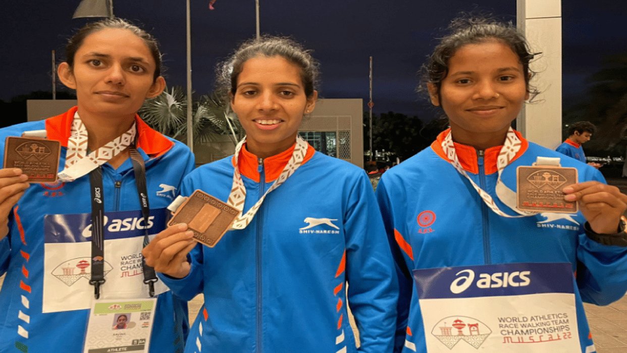 Indian womens team wins historic bronze medal at World Race Walking Team Championships
