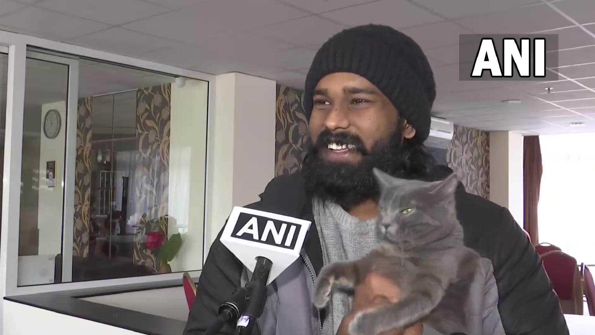 Ukraine Crisis Russia Attack Indian Student Returns With His Cat Ammini Operation Ganga Latest Photos