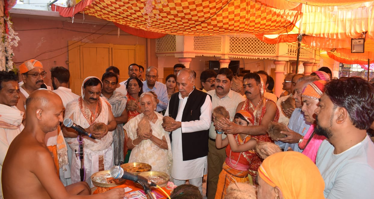mahavir digamber jain temple, foundation stone  laying