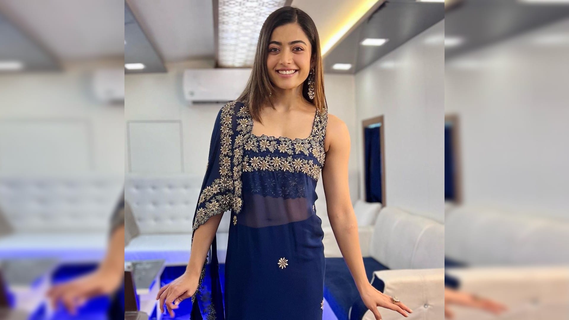 rashmika mandanna new look released on her birthday as afreen in next film with dulquer salmaan
