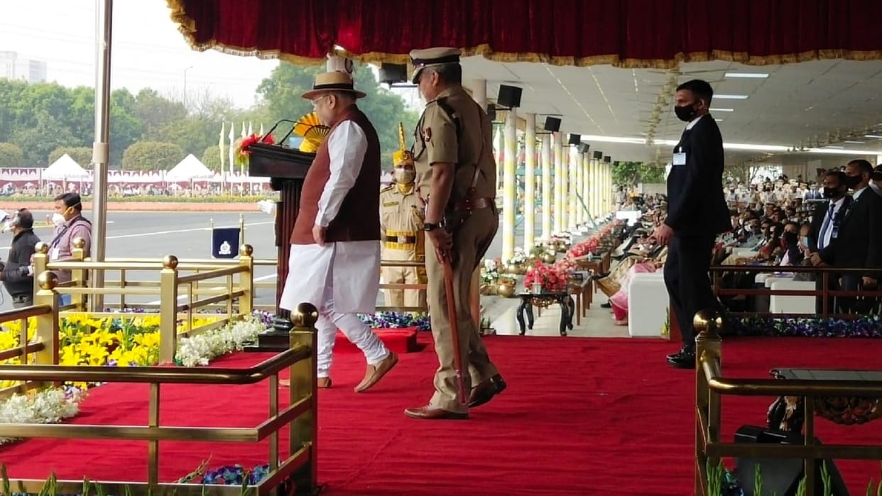 Ghaziabad: Salute to Nishan Toli on 53rd Raising Day of CISF Home Minister Amit Shah attended