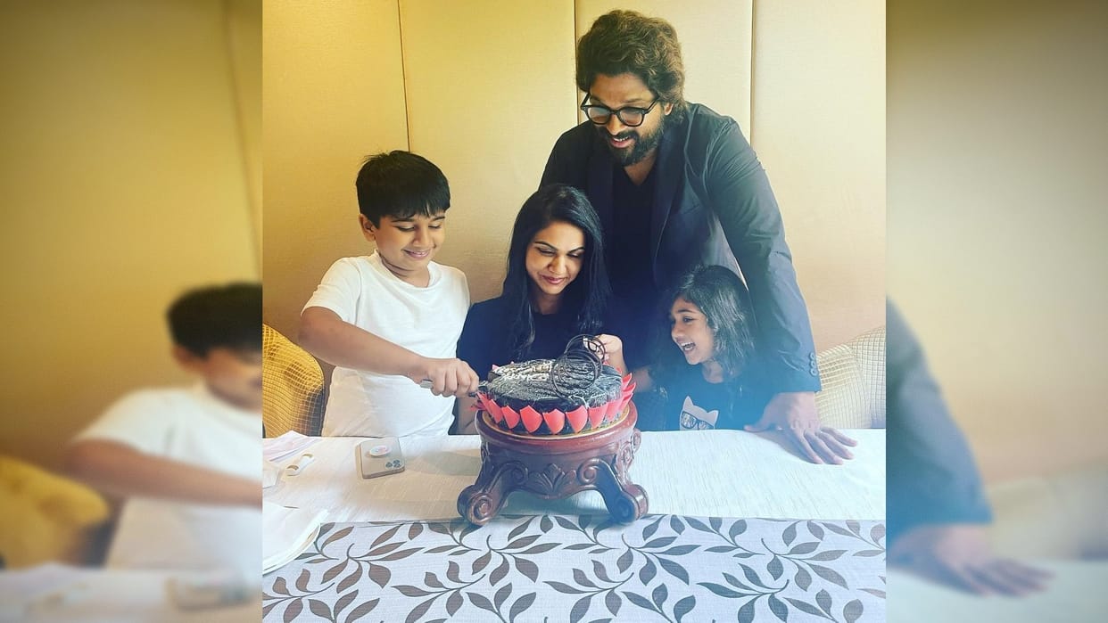 allu arjun celebrate 11th wedding anniversary with wife  and children see pics