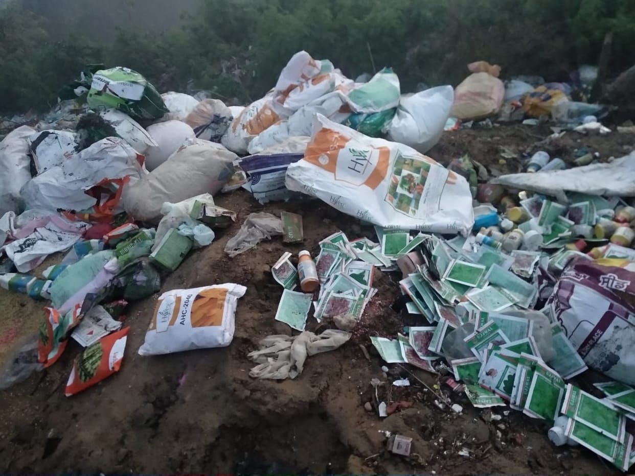 expiry medicine spread on road