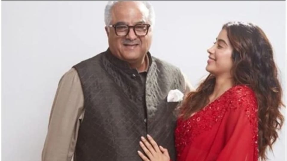 Boney Kapoor shared a daughter Janhvi childhood photo on her birthday and wrote a heart touching caption