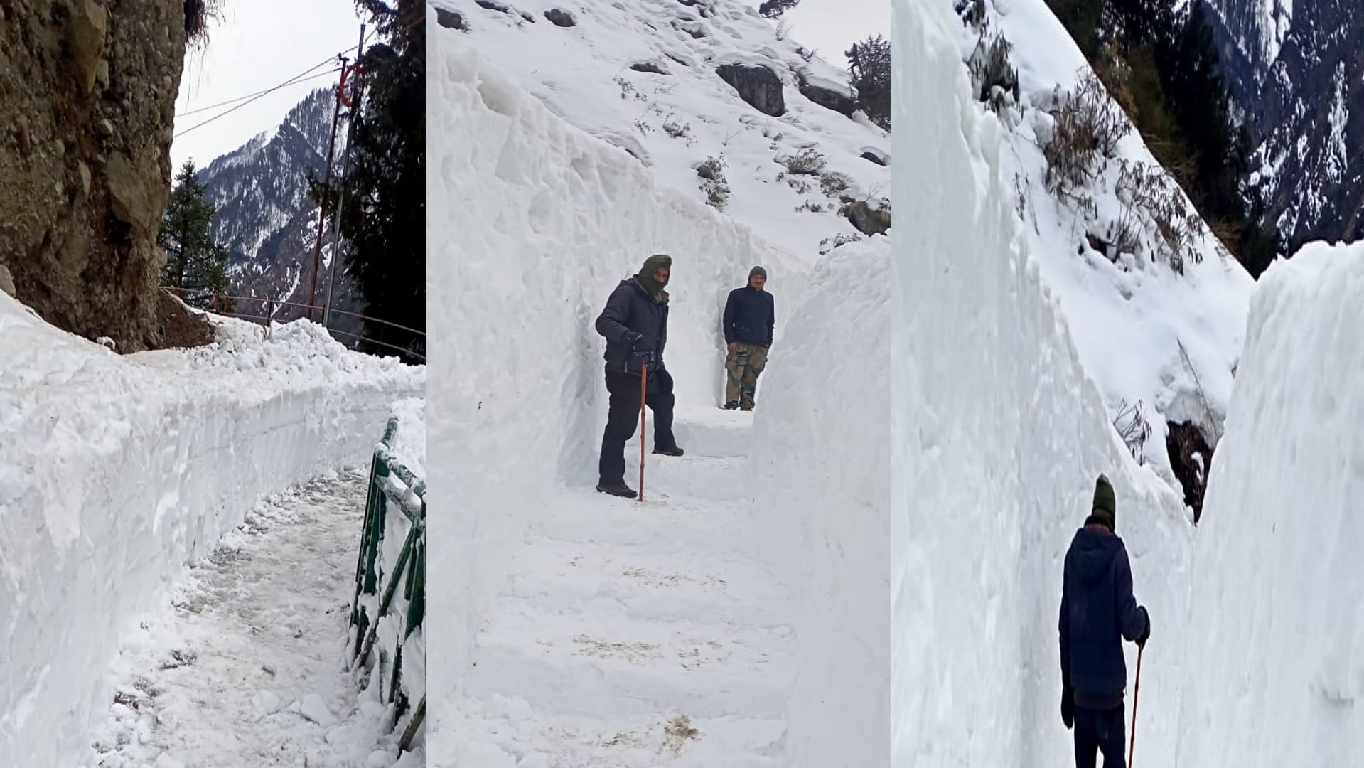 Chardham Yatra 2022: Snow removal work started from Gaurikund-Kedarnath walkway,15 to 20 feet high ice floes also spread, see photos