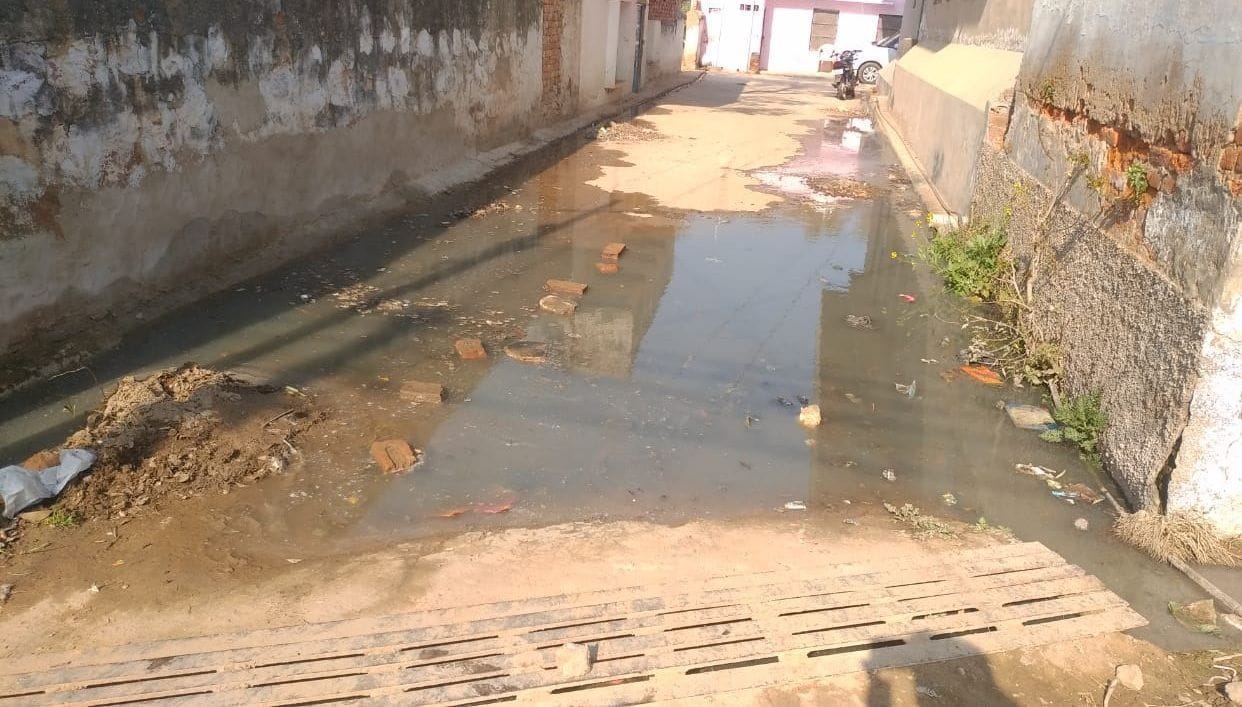 Due to lack of cleanliness, drains overflow, villagers are facing problems
