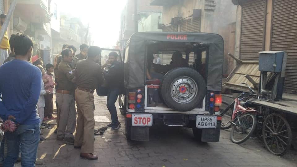 police-PAC deployed in area after attack on cow protectors in Mathura