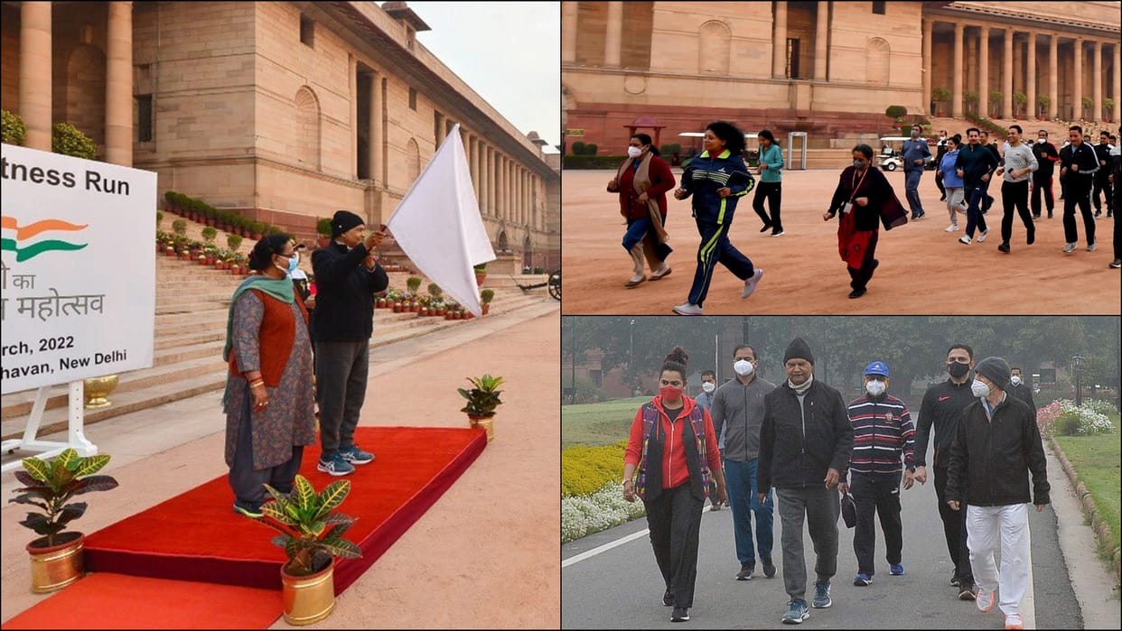 President ramnath Kovind organises run at Rashtrapati Bhavan to promote fitness