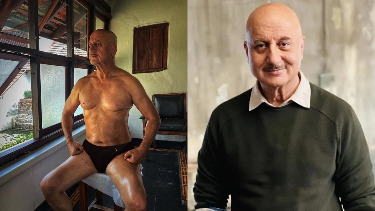 Anupam Kher shares pictures of his physical transformation on the occasion of his 67th birthday