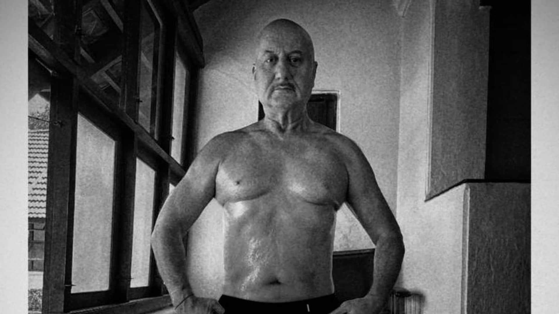 Anupam Kher shares pictures of his physical transformation on the occasion of his 67th birthday