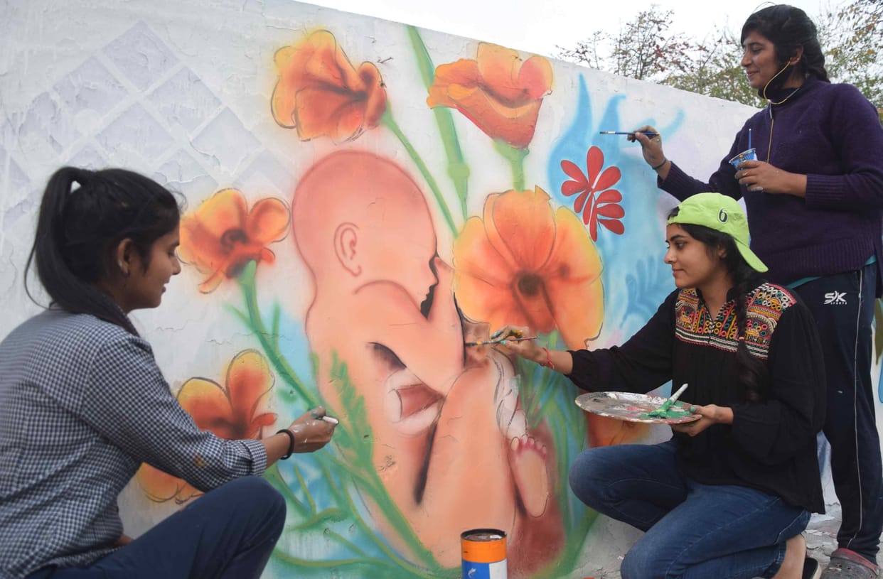 Message of women empowerment given by painting
