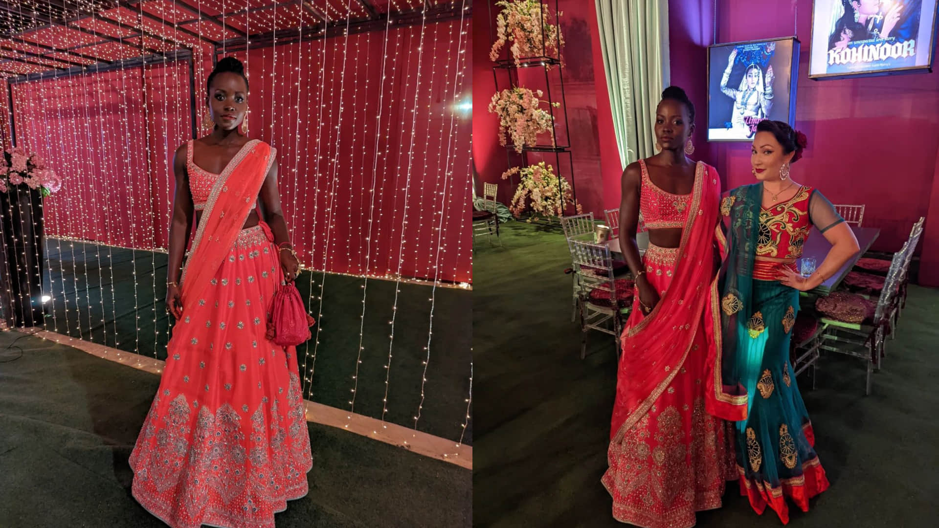 Hollywood : Lupita Nyong's groves on bollywood songs in her friend wedding at Karachi
