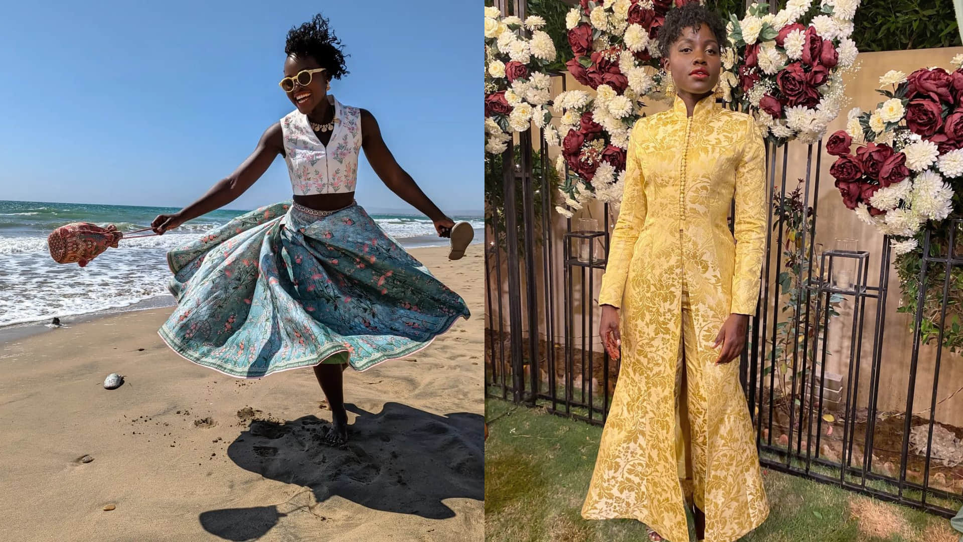 Hollywood : Lupita Nyong's groves on bollywood songs in her friend wedding at Karachi