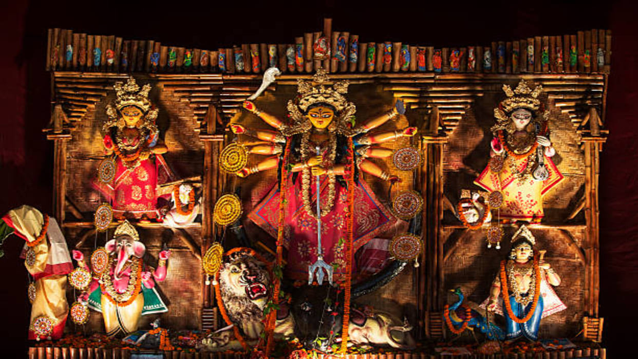 Mahishasura mardini stotram path lyrics in hindi