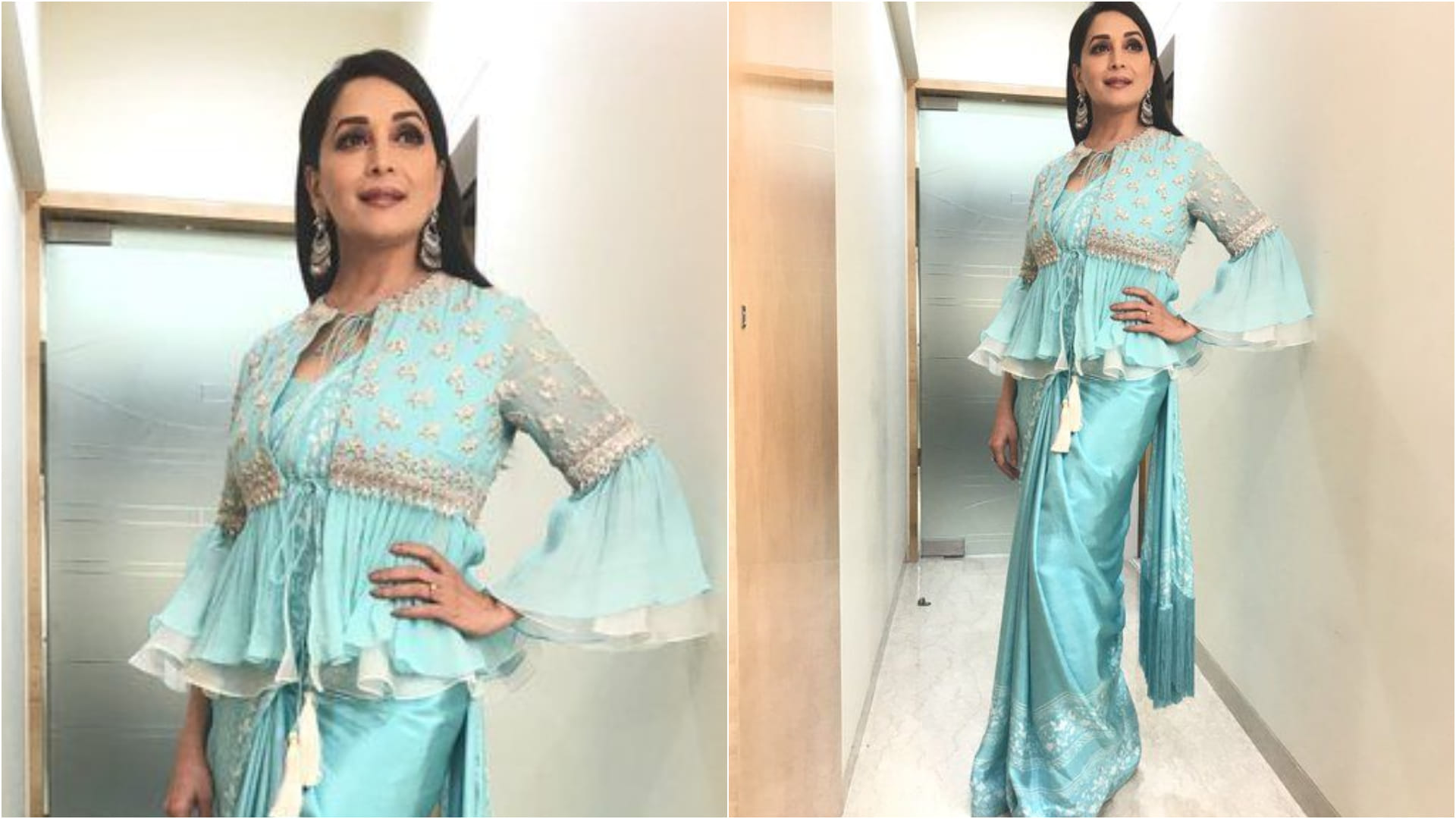 match your saree with different style tops rock in stylish look