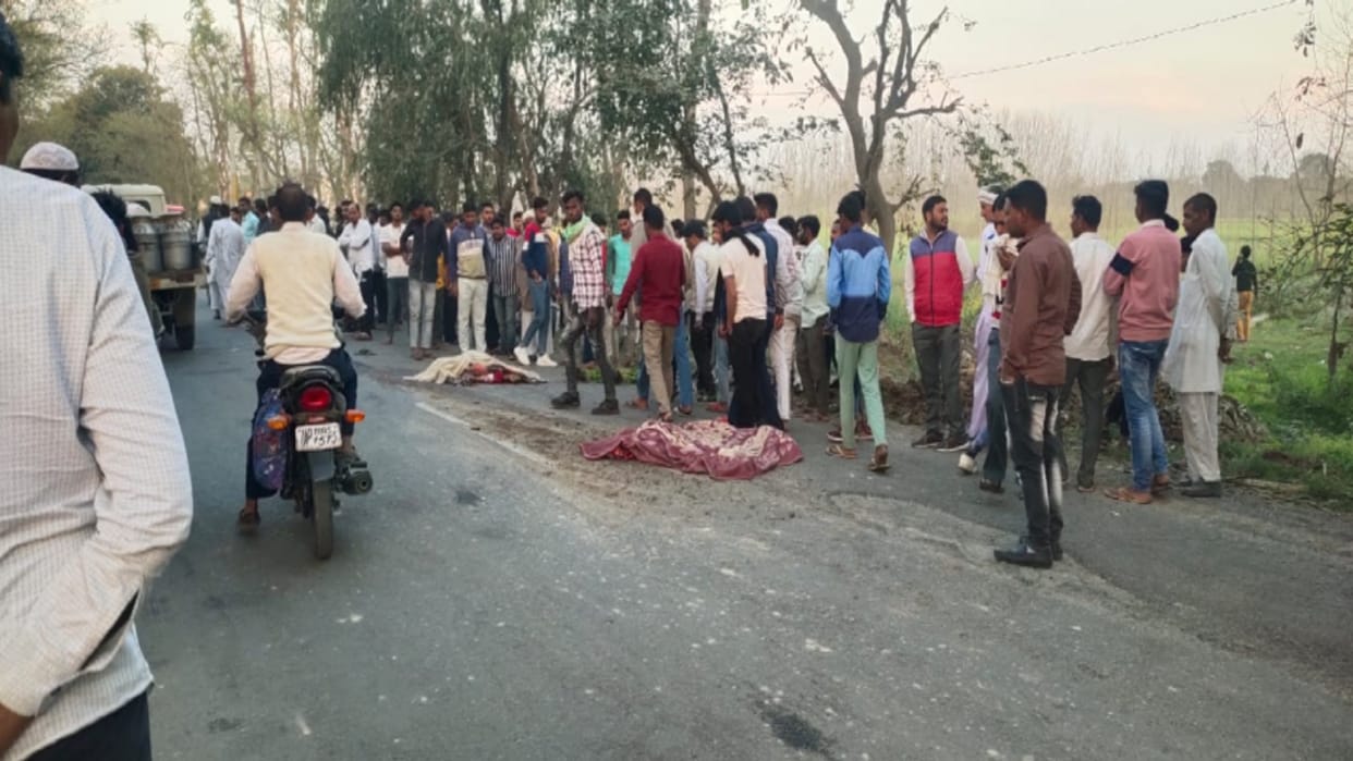Accident in Saharanur: A youth has died one injured in road accident see photos